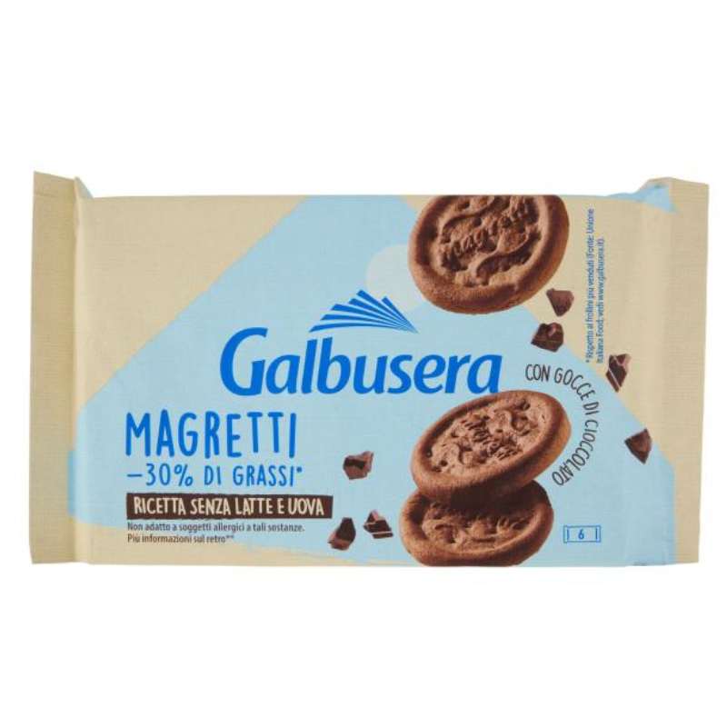Galbusera Magretti con Gocce di Cioccolato 6 x 43,3 g