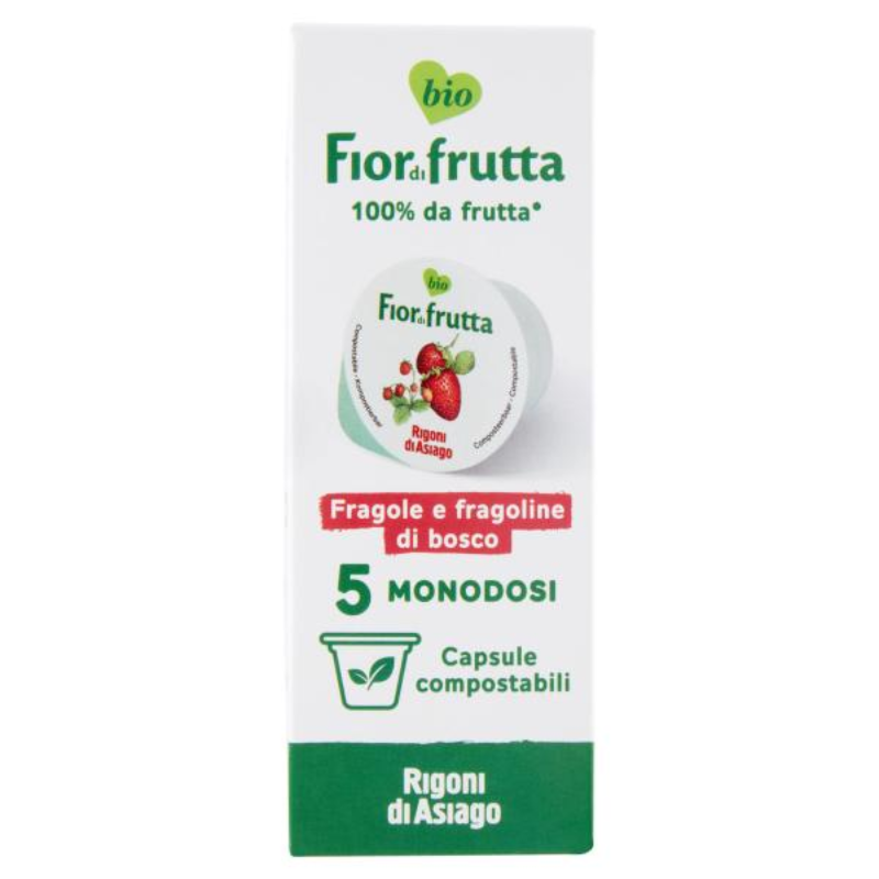 Rigoni di Asiago Fiordifrutta Fragole e Fragoline di Bosco Bio 5 x 20 g