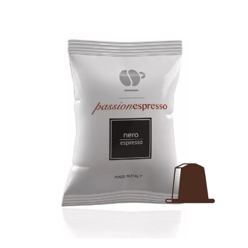 100 Capsule Miscela Nera Lollo Caffè compatibili Nespresso
