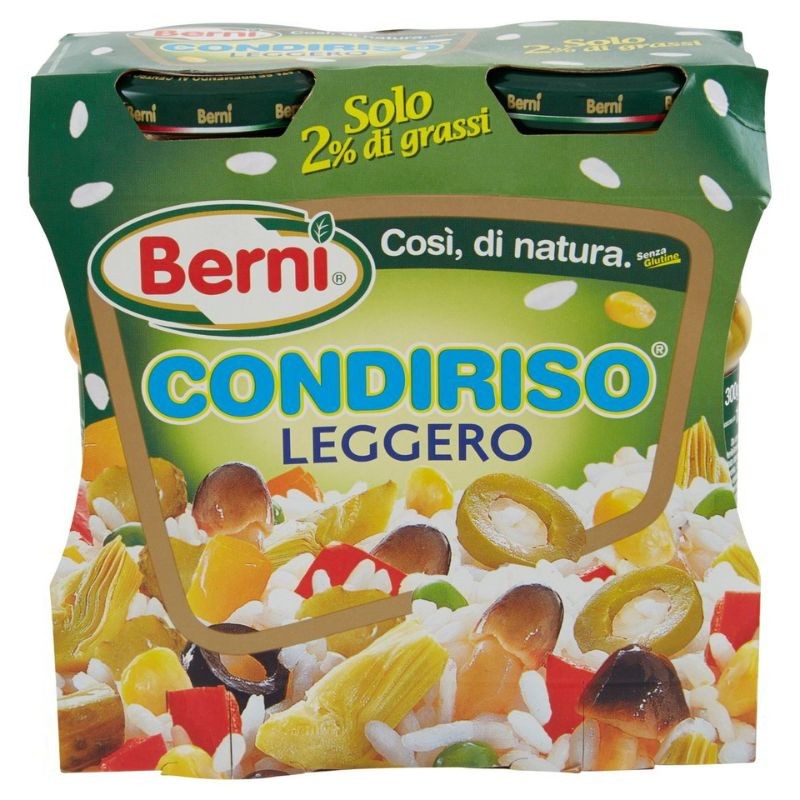 Condiriso Leggero Berni 2x300g  Solo 2% di Grassi Pronto all'Uso