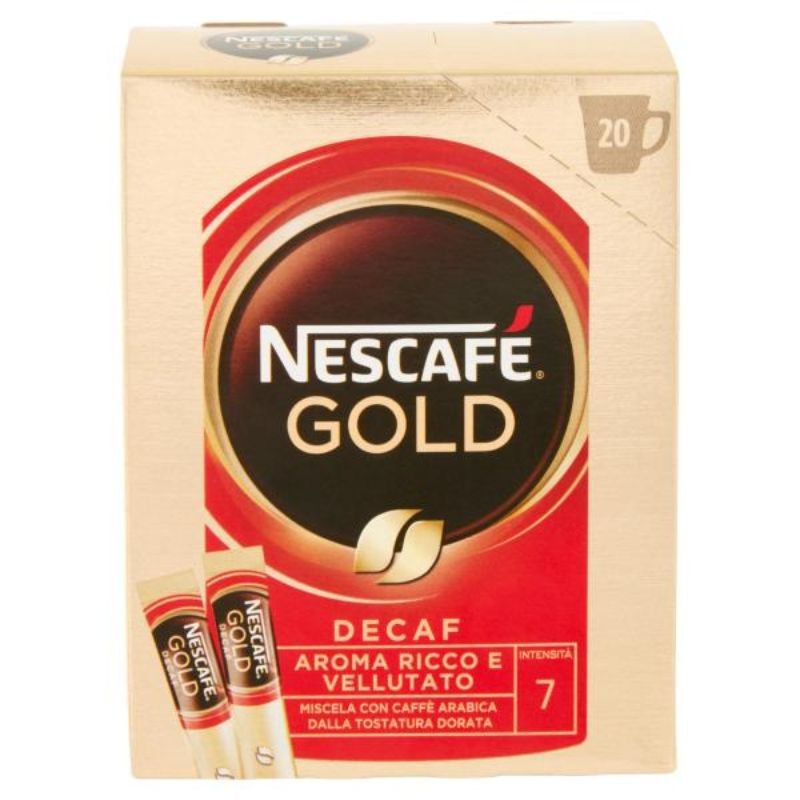 Nescafé Gold Caffè Solubile Decaffeinato 20 Bustine