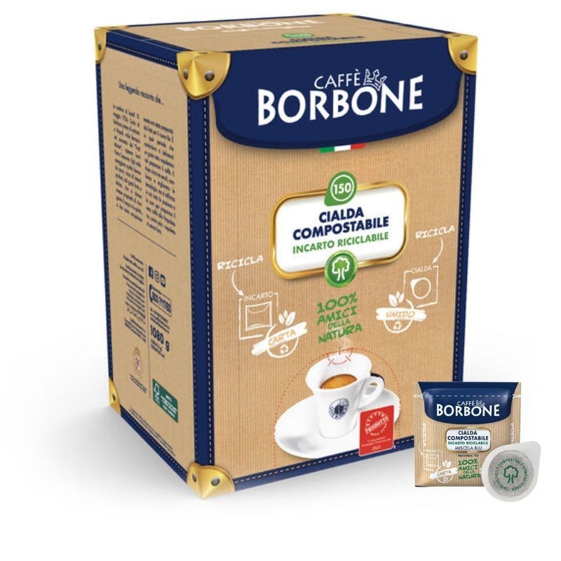 150 Cialde Miscela Blu Borbone Caffè Ese In Carta 44mm