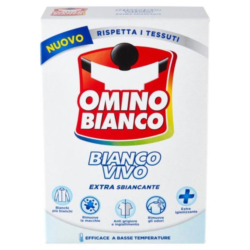 Omino Bianco Bianco Vivo Polvere 500 gr Additivo Smacchiante e Ravvivante per Bianchi