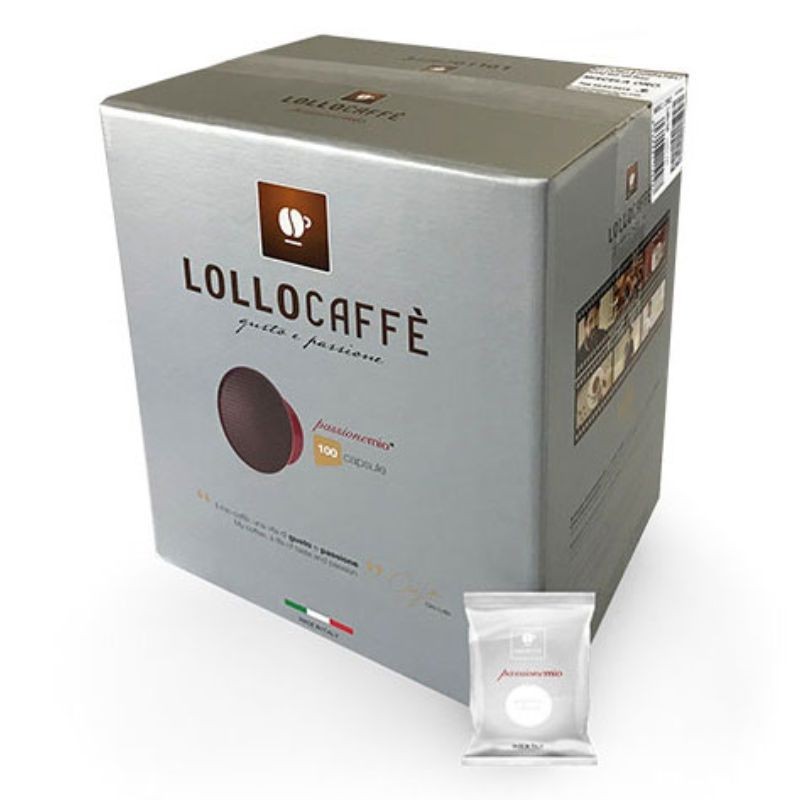 100 Capsule Miscela Argento Lollo Caffe per A Modo Mio