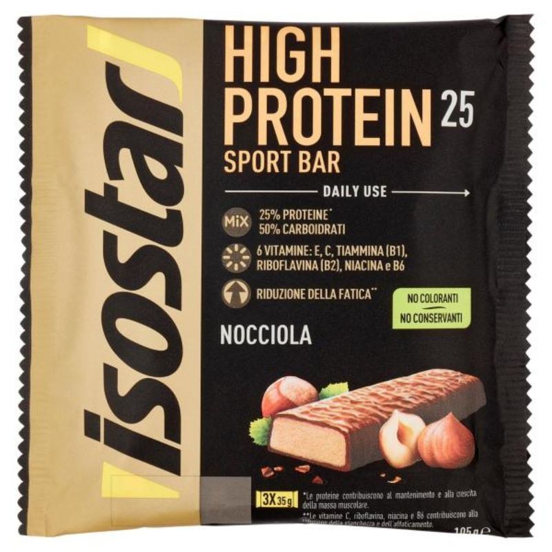 Isostad High Protein 25 Sport Bar Gusto Nocciola 25% Di Proteine 3 X 35 G