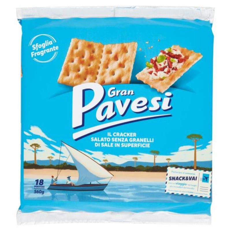 Gran Pavesi Crackers Non Salati In Superficie 560 gr