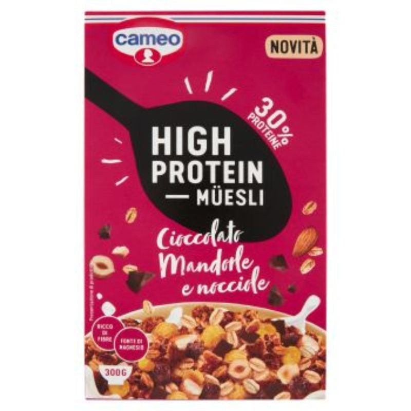 Cameo High Protein Müesli cioccolato mandorle e nocciole 300 g