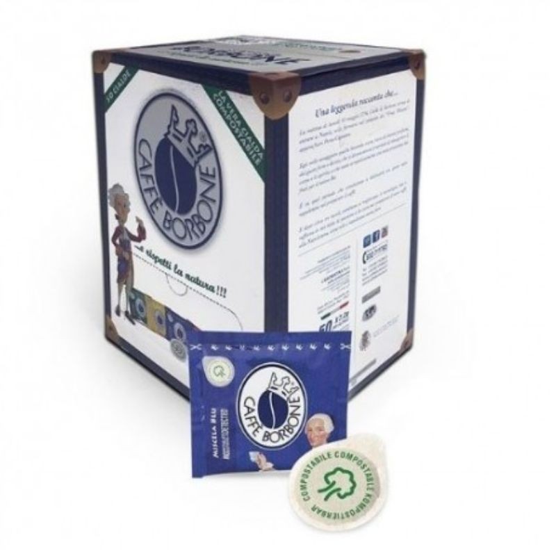 50 Cialde Miscela Blu Borbone Caffè ESE in carta 44mm