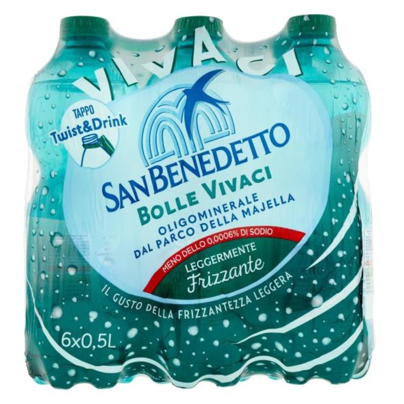 San Benedetto Acqua Minerale Leggermente Frizzante 6 x 0,5 L